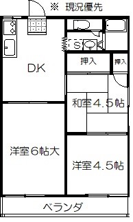 コーポ小山101号室 間取り図